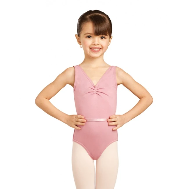 Capezio, dekliško baletno triko na široke naramnice
