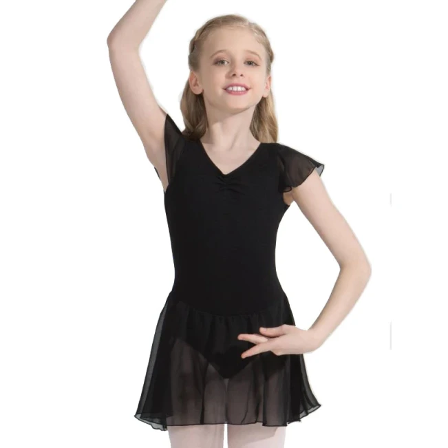 Capezio flutter sleeve dress, obleka s krilcem