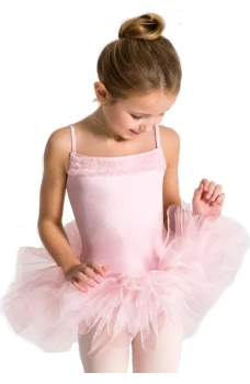 Capezio Ruffle Yoke, otroški dres s tutu krilcem