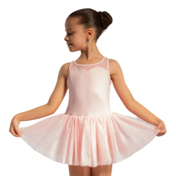 Bloch Evie Floral tank, dekliška obleka s tutu krilcem na široke naramnice 