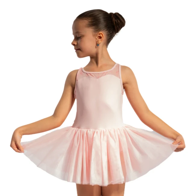 Bloch Evie Floral tank, dekliška obleka s tutu krilcem na široke naramnice Bloch Evie Floral tank, dekliška obleka s tutu krilcem na široke naramnice