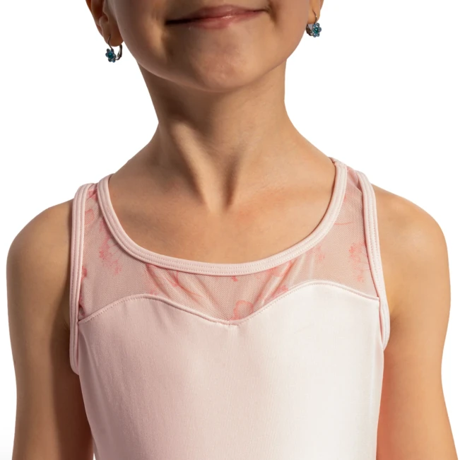 Bloch Evie Floral tank, dekliška obleka s tutu krilcem na široke naramnice Bloch Evie Floral tank, dekliška obleka s tutu krilcem na široke naramnice