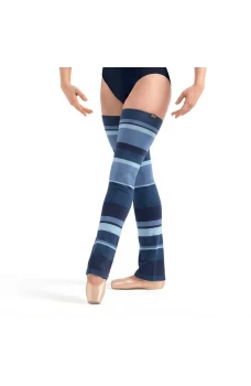 Bloch Striped leg warmers, črtaste nogavice nad koleni