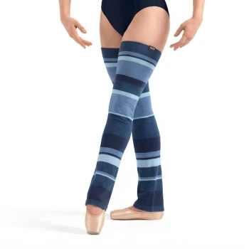 Bloch Striped leg warmers, črtaste nogavice nad koleni