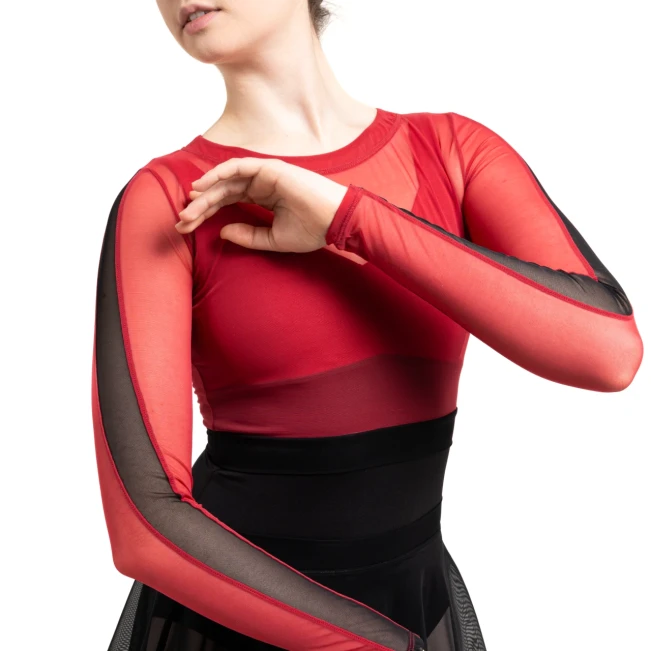 Capezio C'est La Vie Joyeux mrežasti prekrivni top, ženski top Capezio C'est La Vie Joyeux mrežasti prekrivni top, ženski top