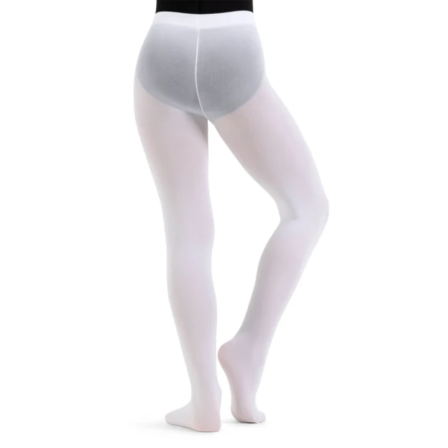 Capezio ultra soft Footed Tight, dekliške hlačne nogavice s celotnim stopalom Capezio ultra soft Footed Tight, dekliške hlačne nogavice s celim stopalom - Bela