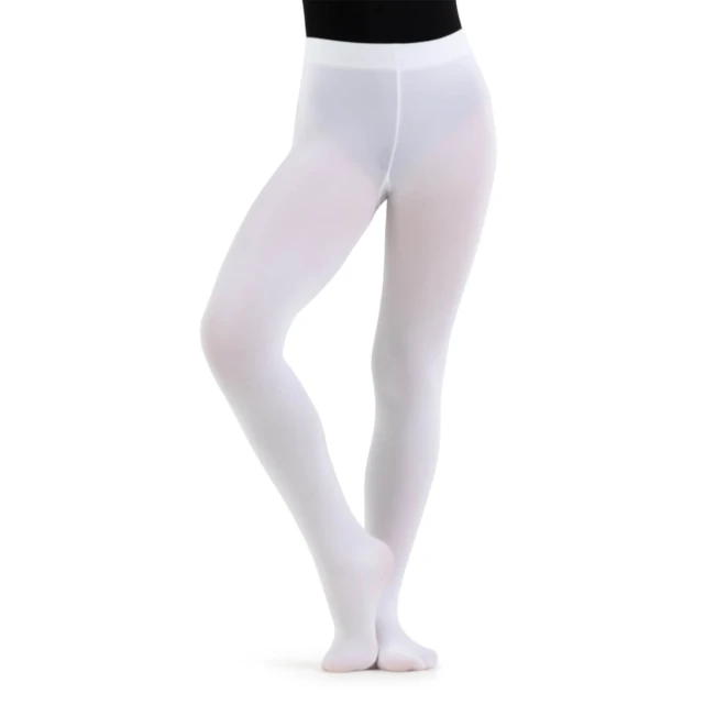 Capezio ultra soft Footed Tight, dekliške hlačne nogavice s celotnim stopalom Capezio ultra soft Footed Tight, dekliške hlačne nogavice s celim stopalom - Bela