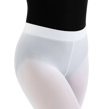Capezio ultra soft Footed Tight, dekliške hlačne nogavice s celim stopalom - Bela