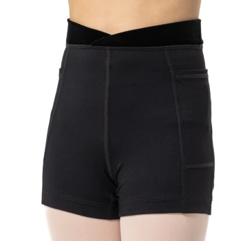 Capezio Charlotte short, dekliške kratke hlače - Črna