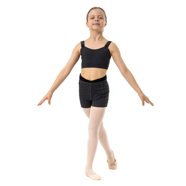Capezio Charlotte kratke hlače, dekliške kratke hlače Capezio Charlotte short, dekliške kratke hlače - Črna