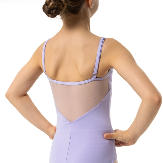 Capezio Lake triko, cvetličen dekliški dres s tankimi naramnicami Capezio Lake triko, cvetličen dekliški dres s tankimi naramnicami