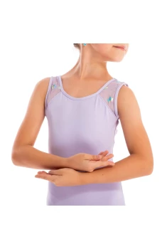 Capezio Star Mars triko z mrežastim hrbtnim delom, otroški dres s širokimi naramnicami 