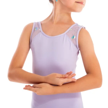 Capezio Star Mars triko z mrežastim hrbtnim delom, otroški dres s širokimi naramnicami 