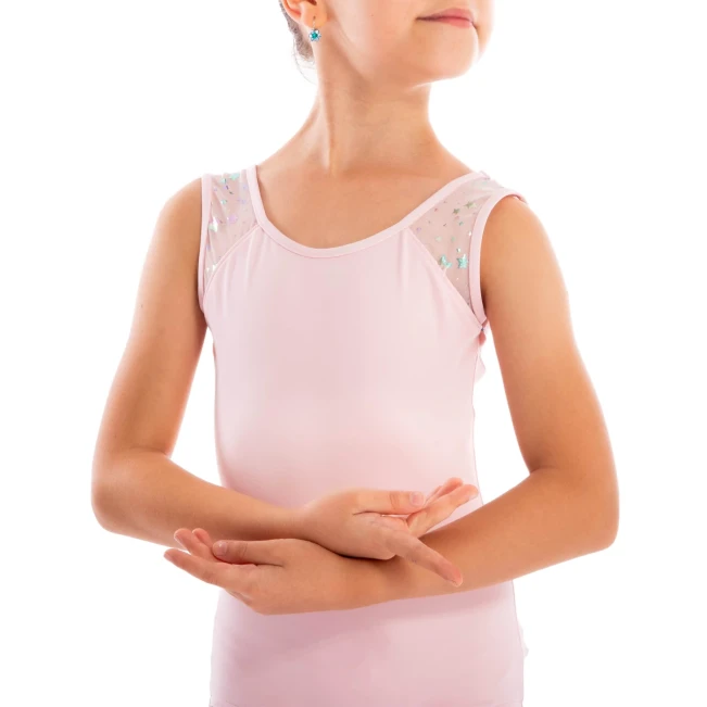 Capezio Star Mars triko z mrežastim hrbtnim delom, otroški dres s širokimi naramnicami Capezio Star Mars triko z mrežastim hrbtnim delom, otroški dres s širokimi naramnicami