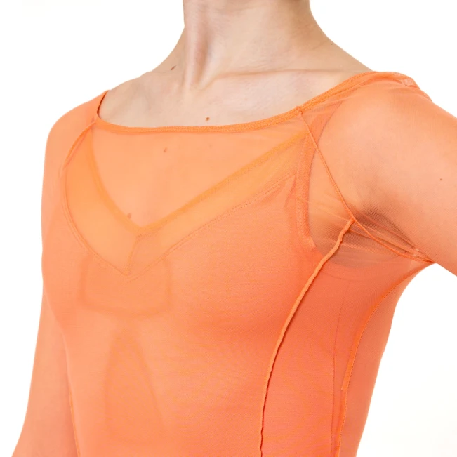 Capezio Dusk Mesh, ženski top z dolgimi rokavi