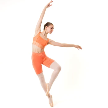 Capezio Twilight Short, ženske kratke hlače do stegen - Marelična Apricot Capezio