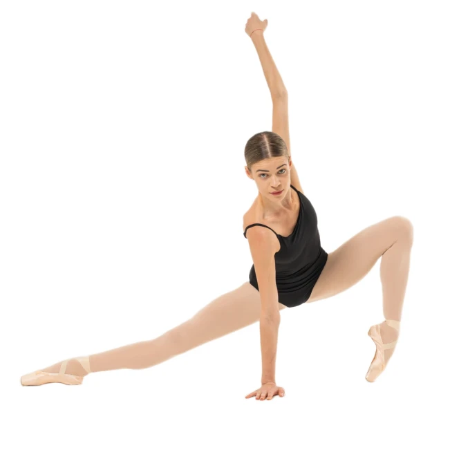 Capezio Wistful Camisole Leotard, ženski dres z nežnim naborkom Capezio Wistful Camisole Leotard, ženski dres z nežnim naborkom