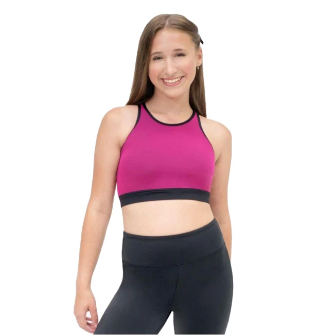 Capezio Colourblock High Neck Bra Top, športni modrček Capezio Colourblock High Neck Bra Top, športni modrček