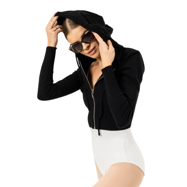 Bloch Cropped Knit Full Zip Hoodie, ženska jopa s kapuco Bloch Cropped Knit Full Zip Hoodie, ženska jopa s kapuco