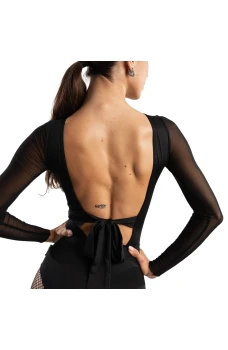 Jadore, žensko body s tilskimi rokavi
