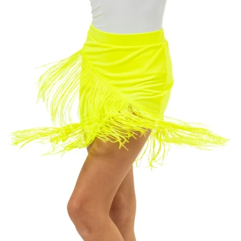 FSD Basic lycra, dekliško krilce z resicami za latino