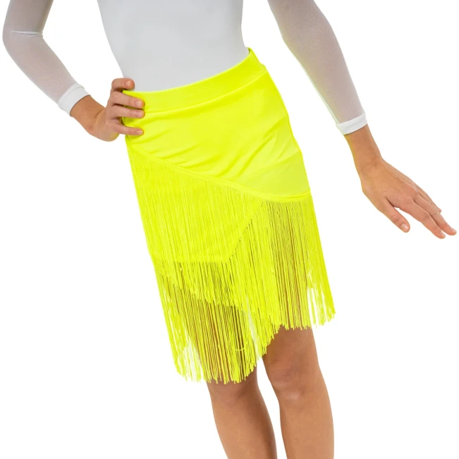 FSD Basic lycra, dekliško krilce z resicami za latino FSD Basic lycra, dekliško krilce z resicami za latino