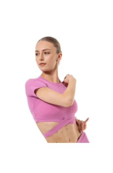 Benita, ženski top s kratkimi rokavi in z zavezovanjem