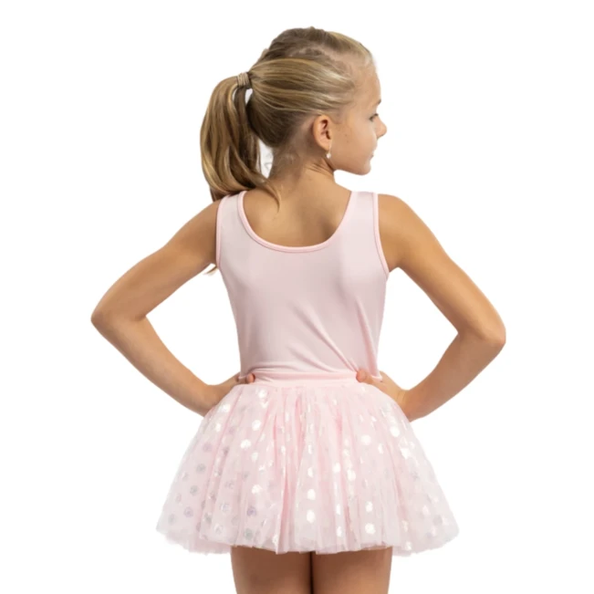 Mirella Glow majica brez rokavov, otroški dres z debelimi naramnicami s tutu krilcem Mirella Glow majica brez rokavov, otroški dres z debelimi naramnicami s tutu krilcem