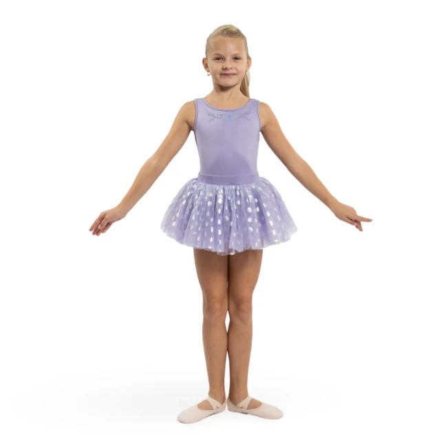 Mirella Glow majica brez rokavov, otroški dres z debelimi naramnicami s tutu krilcem Mirella Glow majica brez rokavov, otroški dres z debelimi naramnicami s tutu krilcem