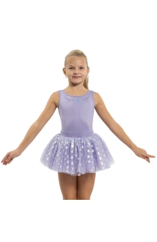 Mirella Glow majica brez rokavov, otroški dres z debelimi naramnicami s tutu krilcem 