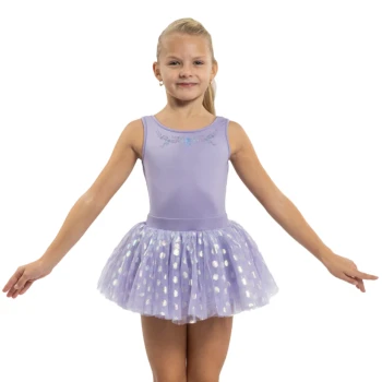 Mirella Glow majica brez rokavov, otroški dres z debelimi naramnicami s tutu krilcem 