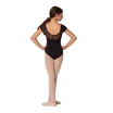 Mirella Soft mesh cap sleeve leotard, otroški dres