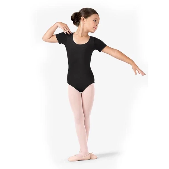 Bloch Ballet, otroški bombažni dres s kratkimi rokavi - Črna Bloch Ballet, otroški bombažni dres s kratkimi rokavi - Črna