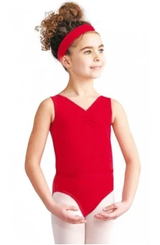 Capezio, dekliško baletno triko na široke naramnice