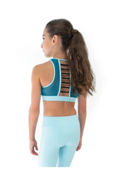 Capezio Colourblock High Neck Bra Top, športni modrček
