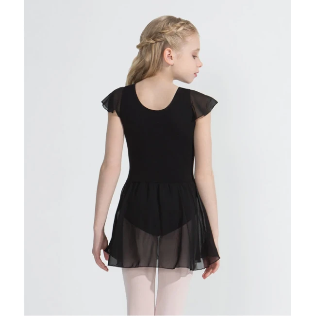 Capezio flutter sleeve dress, dres so sukničko - Črna Capezio flutter sleeve dress, dres so sukničko - Črna