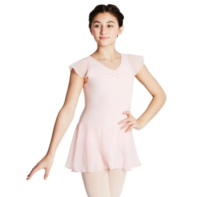 Capezio flutter sleeve dress, obleka s krilcem