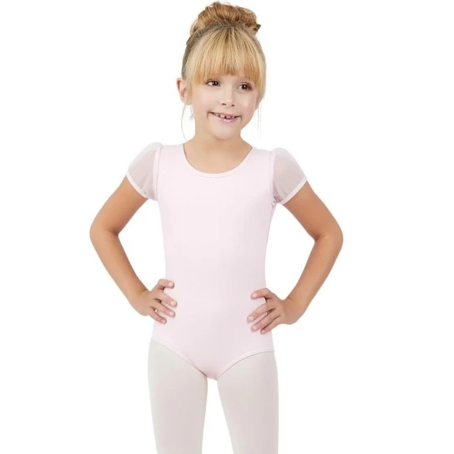 Capezio triko z napihnjenimi rokavi in izrezom na hrbtu, otroški dres Capezio triko z napihnjenimi rokavi in izrezom na hrbtu, otroški dres