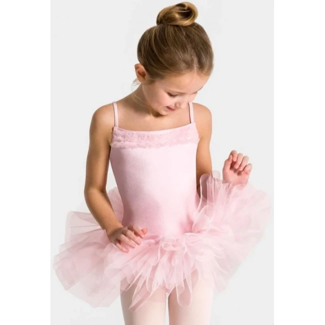 Capezio Ruffle Yoke, otroški dres s tutu krilcem - Rožnata Capezio Capezio Ruffle Yoke, otroški dres s tutu krilcem - Rožnata Capezio