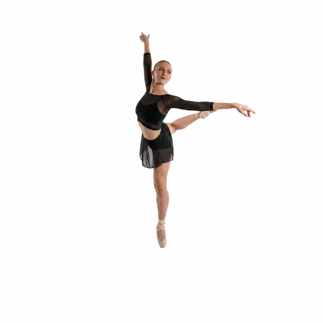 So Danca Anala, ženski mrežasti top - Črna